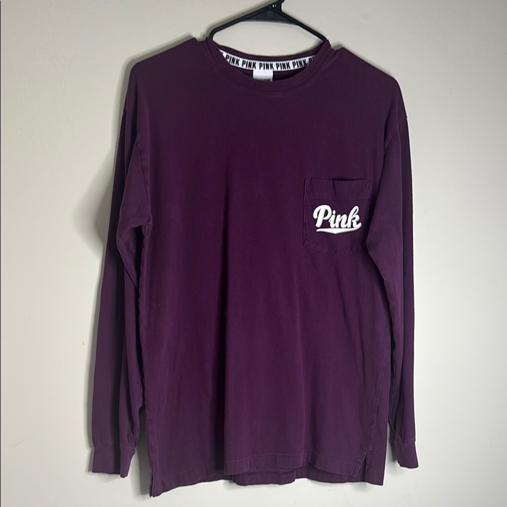 12. PINK Victoria's Secret Dark Purple Long Sleeve Top